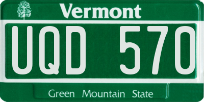 VT license plate UQD570