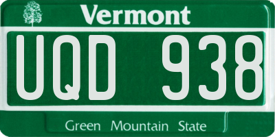 VT license plate UQD938