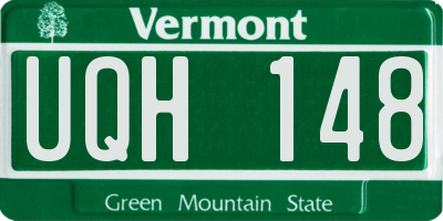VT license plate UQH148