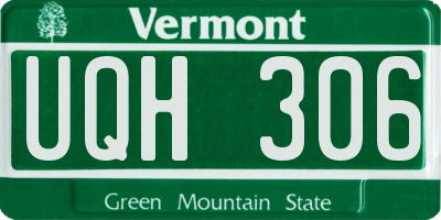 VT license plate UQH306
