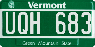 VT license plate UQH683