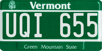 VT license plate UQI655