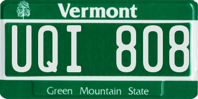 VT license plate UQI808