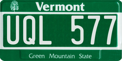 VT license plate UQL577