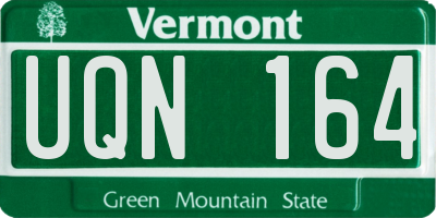 VT license plate UQN164