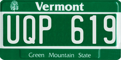 VT license plate UQP619