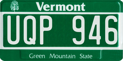 VT license plate UQP946