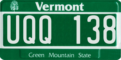 VT license plate UQQ138
