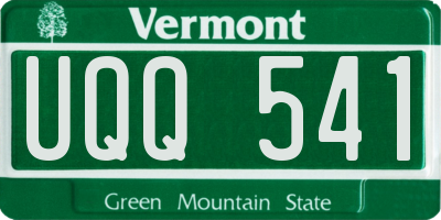 VT license plate UQQ541