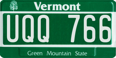 VT license plate UQQ766