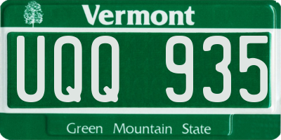 VT license plate UQQ935