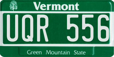 VT license plate UQR556