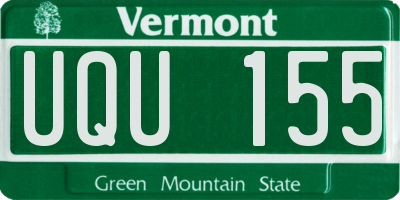 VT license plate UQU155