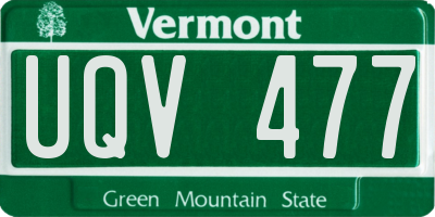 VT license plate UQV477