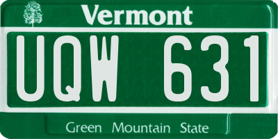VT license plate UQW631