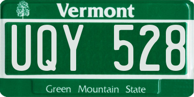 VT license plate UQY528