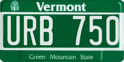 VT license plate URB750