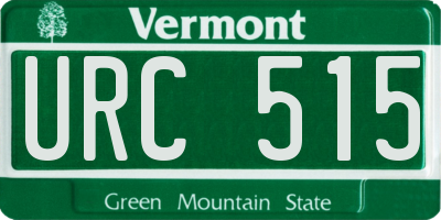 VT license plate URC515