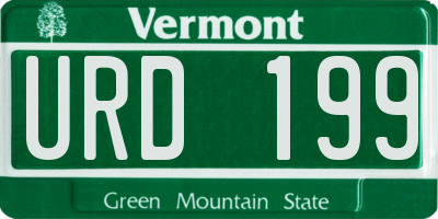 VT license plate URD199