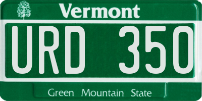 VT license plate URD350