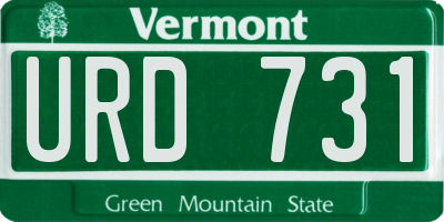 VT license plate URD731