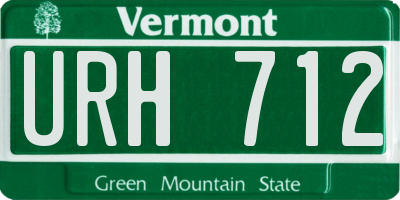 VT license plate URH712