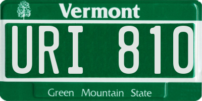VT license plate URI810