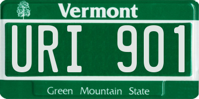 VT license plate URI901