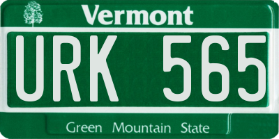 VT license plate URK565