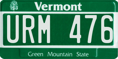 VT license plate URM476