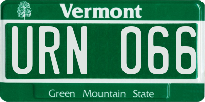 VT license plate URN066