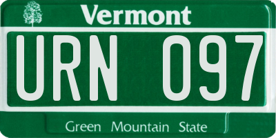 VT license plate URN097