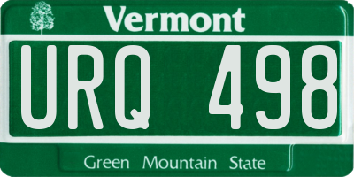 VT license plate URQ498