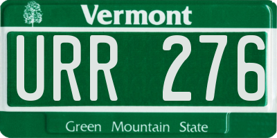 VT license plate URR276
