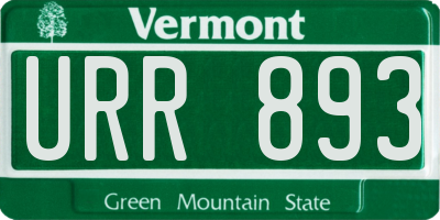 VT license plate URR893