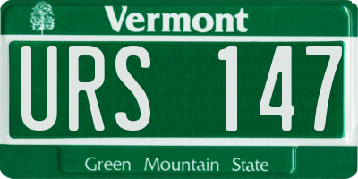 VT license plate URS147