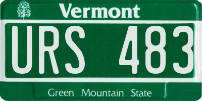 VT license plate URS483