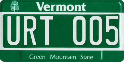VT license plate URT005