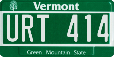 VT license plate URT414