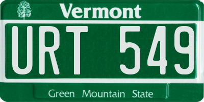 VT license plate URT549