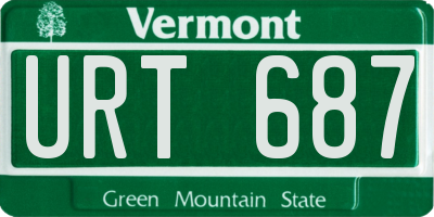VT license plate URT687
