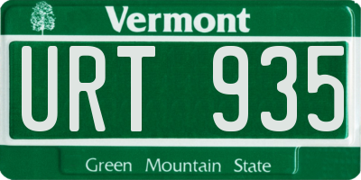 VT license plate URT935
