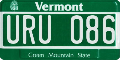 VT license plate URU086