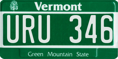 VT license plate URU346
