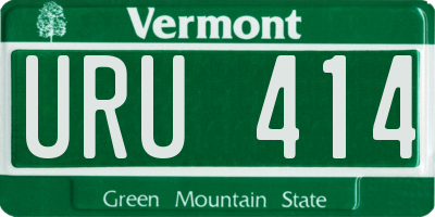 VT license plate URU414