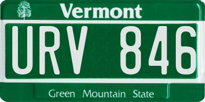 VT license plate URV846