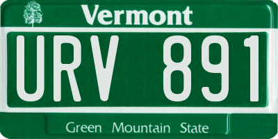 VT license plate URV891