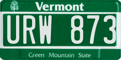 VT license plate URW873