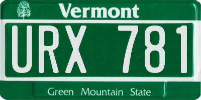 VT license plate URX781