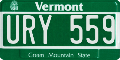 VT license plate URY559